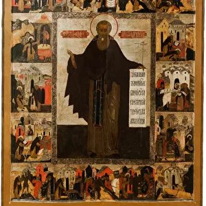Saint Abraham of Rostov with scenes from his life, Mid of 17th cen