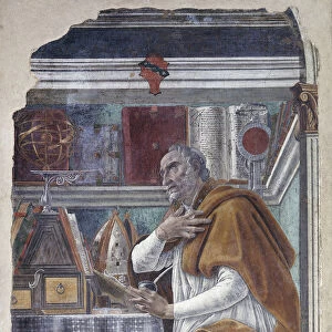 Saint Augustine in His Study. Artist: Botticelli, Sandro (1445-1510)