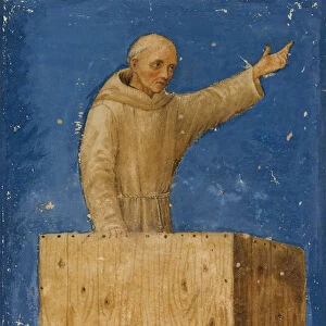 Saint Bernardino Preaching from a Pulpit, ca. 1470-75. Creator: Francesco di Giorgio Martini