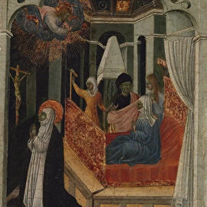 Saint Catherine of Siena Beseeching Christ to Resuscitate Her Mother, ca. 1447-65
