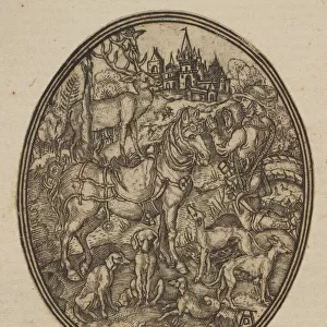 Saint Eustace (reduced reverse copy in oval). n. d. Creator: Unknown