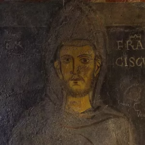 Saint Francis of Assisi (Detail of his oldest portrait), 13th century. Artist: Anonymous