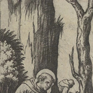 Saint Francis of Assisi praying before a crucifix, from the series Piccoli Santi... ca