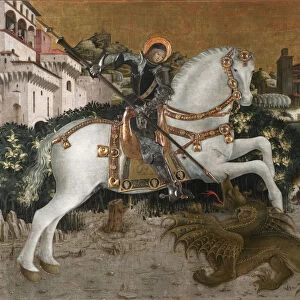 Saint George Killing the Dragon, ca 1460