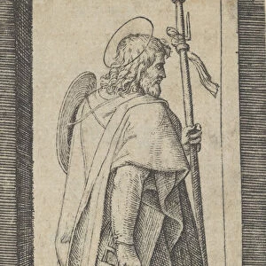 Saint James Major, book is his right hand, staff in his left facing right, from t... ca