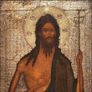 Saint John the Baptist, c. 1560. Artist: Russian icon