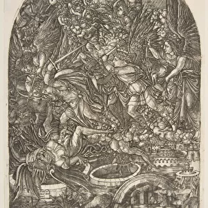 Saint Michael and the Dragon, from the Apocalypse. n. d. Creator: Jean Duvet