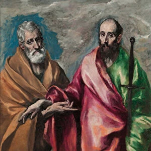 Saint Peter and Saint Paul. Artist: El Greco, Dominico (1541-1614)