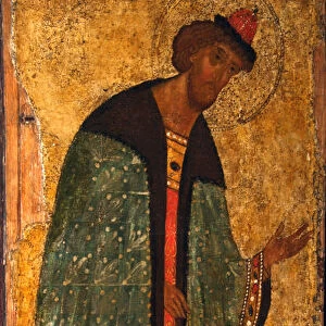 Saint Prince Boris, 15th century. Artist: Russian icon