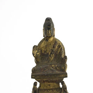 Sakyamuni Buddha seated on a lion throne, Period of Division, ca. 480. Creator: Unknown