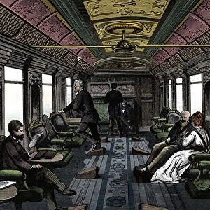 Saloon car on the Orient Express, c1895