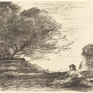 Sappho (Sapho), 1871. Creator: Jean-Baptiste-Camille Corot