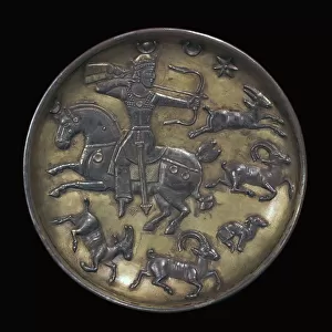 Sassanian dish showing King Ardashir III hunting