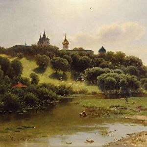 The Savvino-Storozhevsky Monastery near Zvenigorod, 1860. Artist: Kamenev, Lev Lyvovich (1833-1886)