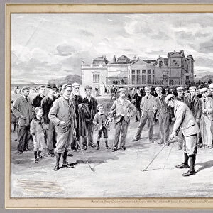Scene from the Amateur Golf Championship, St Andrews, 1895