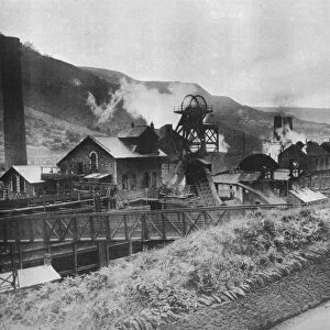 The scene of the Coal Strike: A typical South Wales coat mine, 1915