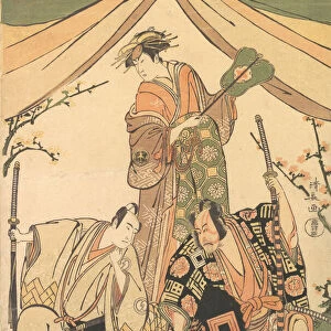 Scene of the Drama "Oakinai Hiru-ga-Koshima", 1784-85. Creator: Torii Kiyonaga