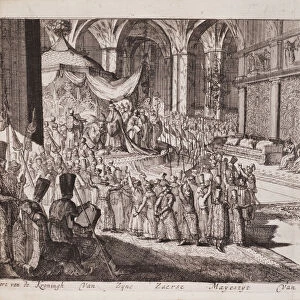 A scene at the royal court of Tsar Alexis Mikhailovich, 1677. Artist: Hooghe, Romeyn de (1645-1708)