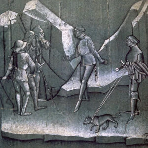 Scene from a story of chivalry, c1400