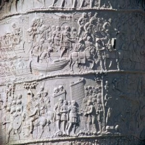 Scene from Trajans column, showing the Dacian wars, 2nd century