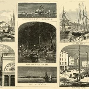 Scenes in Baltimore, 1874. Creator: James H. Richardson