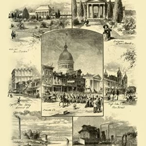 Scenes in St. Louis, 1874. Creator: Alfred Waud