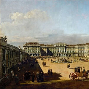 Schonbrunn Palace viewed from the front side, Between 1758 and 1761. Artist: Bellotto, Bernardo (1720-1780)