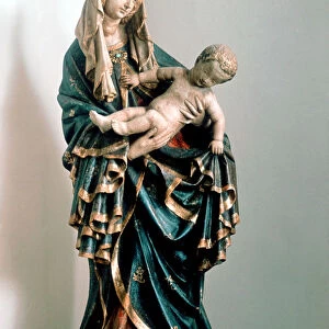 Schone Madonna, painted statue, from the Pfarrkirche, Bad Aussee, Austria