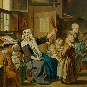 School class with teacher, 1733. Creator: Horemans, Jan Josef, the Younger (1714-1790)