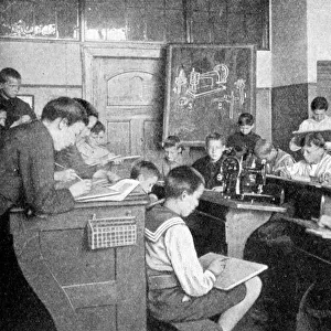 Schoolboys in a drawing lesson, Germany, 1922. Artist: Photothek, Berlin
