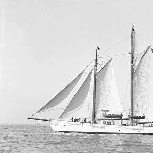 The schooner Dwyn-Wen, 1914. Creator: Kirk & Sons of Cowes