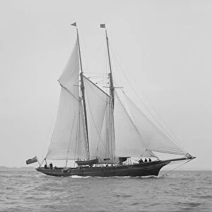 The schooner Hinemoa underway, 1914. Creator: Kirk & Sons of Cowes