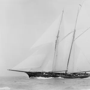 Schooner (Waterwitch?) under sail, c1936. Creator: Kirk & Sons of Cowes