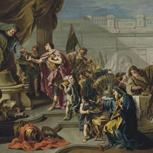 Scipio paying homage to Mars. Artist: Pittoni, Giovan Battista (1687-1767)
