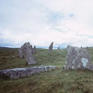Scorhill Stone Circle, Dartmoor, Devon, 20th century. Artist: CM Dixon