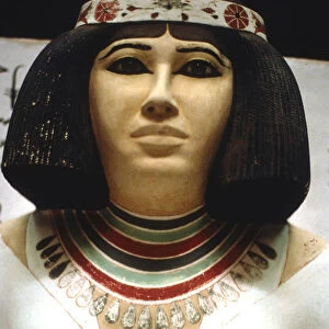 Detail of a sculpture of Nofret, wife of Prince Rahotep, Meidum, 4th Dynasty, c26th century BC