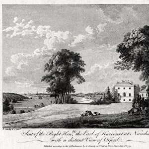 Seat of the Right Honourable the Earl of Harcourt at Nuneham, with a distant view of Oxford, 1775. Artist: Michael Angelo Rooker