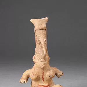 Seated Female Figurine with Elongated Head, 300 B. C. / A. D. 300. Creator: Unknown