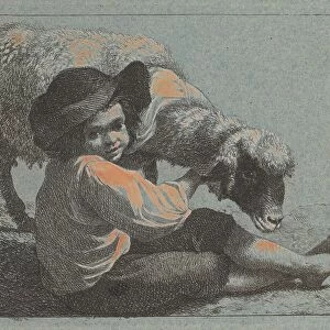 Seated Peasant Boy Holding a Sheep. Creator: Francesco Londonio