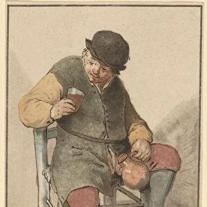 Seated Peasant with Jug, c. 1763. Creator: Cornelis Ploos van Amstel