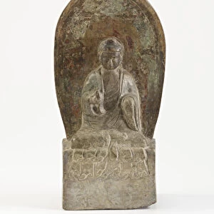 Seated Shijia Buddha (Shakyamuni), Period of Division or modern, Dated 549 CE, or poss