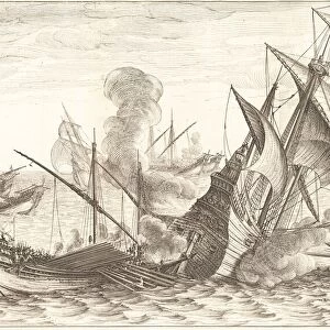 The Second Naval Battle, c. 1614. Creator: Jacques Callot
