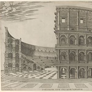 Section and elevation of the Colosseum in Rome, 1581. Creator