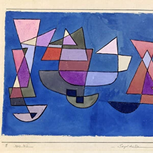 Segelschiffe (Bateaux a voile), 1927. Creator: Klee, Paul (1879-1940)