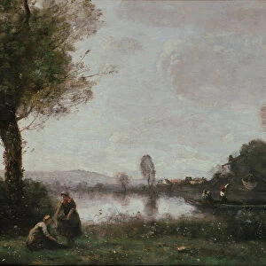 Seine Landscape near Chatou, 1885. Artist: Corot, Jean-Baptiste Camille (1796-1875)
