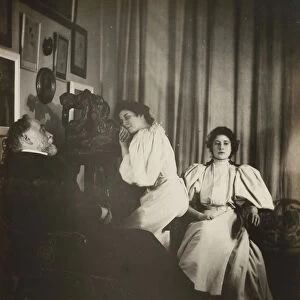 [Self-Portrait with Christine and Yvonne Lerolle], probably 1895-96. Creator: Edgar Degas