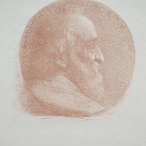 Self-Portrait, Medallion No. 2 (11th Plate). Creator: Alphonse Legros (French, 1837-1911)