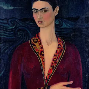 Self-Portrait with a Velvet Dress, 1926. Creator: Frida Kahlo