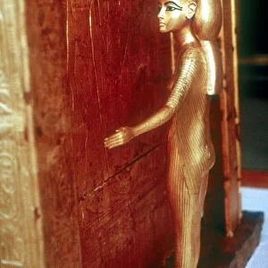 Selket protective goddess guarding the Canopic Shrine, Tomb of Tutankhamun, Cairo