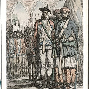 Sepoys, native troops employed by East India Company, 19th century